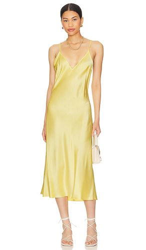 Deep v multi strap midi slip dress in color yellow size M in - Yellow. Size M (also in XL) - DANNIJO - Modalova
