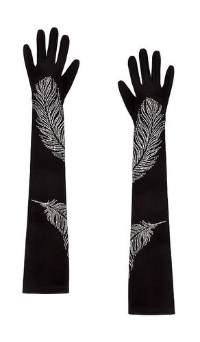 Rhinestone Feather Long Gloves in . Size M, XS - David Koma - Modalova