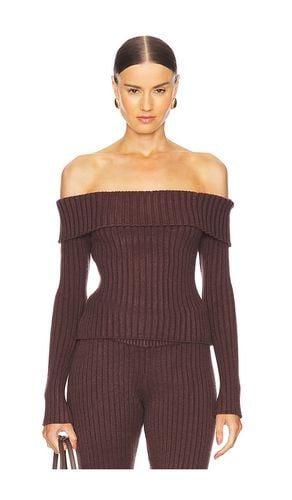 Thalia Rib Off The Shoulder Sweater in . Size M, S, XL, XS - GUIZIO - Modalova