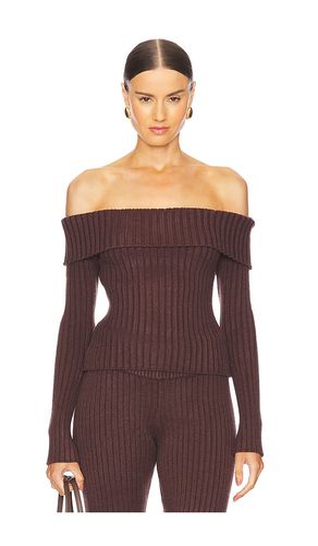 Thalia Rib Off The Shoulder Sweater in . Size M, S, XS - GUIZIO - Modalova