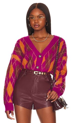 Cárdigan argyle en color morado talla L en - Purple. Talla L (también en M, XL, XS) - DAYDREAMER - Modalova