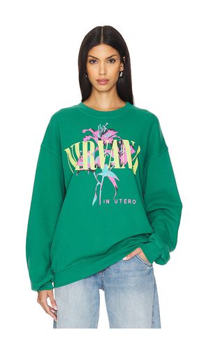 Sudadera nirvana lilies bf crew en color verde talla M en - Green. Talla M (también en L, S, XL, XS) - DAYDREAMER - Modalova