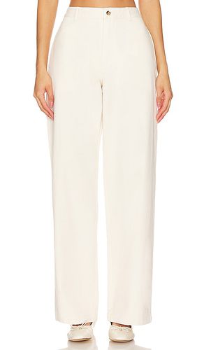 Pantalones chinos de pierna ancha con parte delantera plana en color ivory talla 25 en - Ivory. Talla 25 (también en 26, 27 - Denimist - Modalova