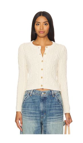 Cable shrunken cardigan in color ivory size L in - Ivory. Size L (also in M, S, XS) - Denimist - Modalova