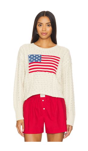 SWEATER MIT ZOPFMUSTER UND AMERIKANISCHER FLAGGE EASY in . Size S, XS - Denimist - Modalova