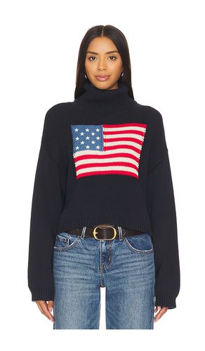 CROPPED SWEATER MIT ROLLKRAGEN UND AMERIKANISCHER FLAGGE in . Size M, S, XL, XS - Denimist - Modalova