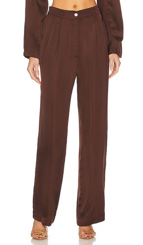Pantalón recto silky pleated en color marrón talla L en - Brown. Talla L (también en XS) - DONNI. - Modalova