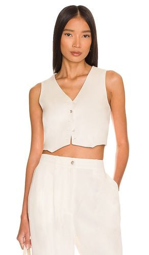 Chaleco cropped en color talla L en - Cream. Talla L (también en M, S, XS) - DONNI. - Modalova