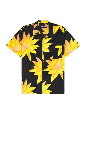 Short sleeve hawaiian shirt in color black size L in - Black. Size L (also in M, S) - DOUBLE RAINBOUU - Modalova