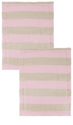 Fundas de raya estándar stripe standard shams en color rosado talla all en & - . Talla all - Dusen Dusen - Modalova
