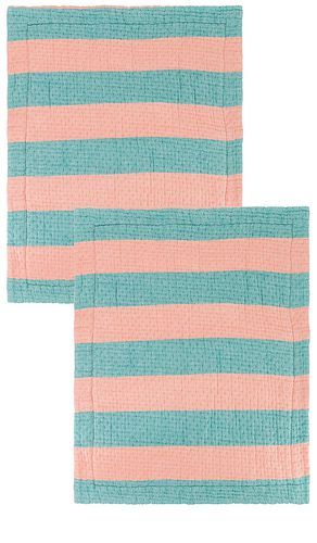 Stripe standard shams in color coral size all in & - Coral. Size all - Dusen Dusen - Modalova