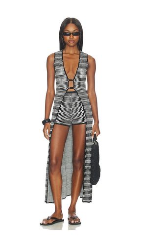 Albornoz garcelle en color negro, blanco talla S (también en M, L, XL) - DEVON WINDSOR - Modalova