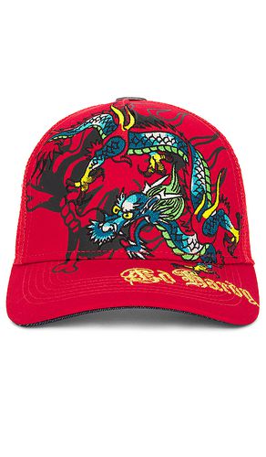 Ed Hardy Dragon Trucker Hat in Red - Ed Hardy - Modalova
