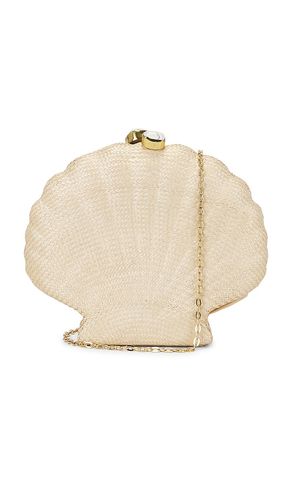 Woven shell clutch in color cream size all - Emm Kuo - Modalova