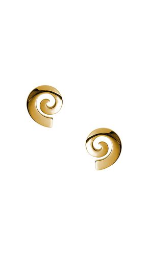 Pendientes swirl en color oro metálico talla all en - Metallic Gold. Talla all - Eliou - Modalova