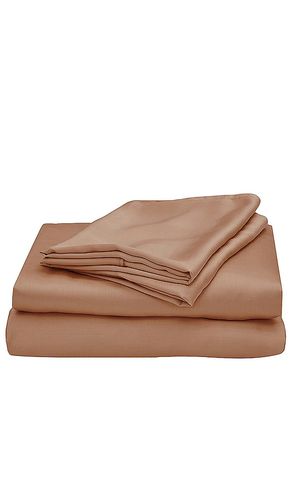 Juego de sábanas sateen solid sheet set en color marrón talla all en - Brown. Talla all - Ettitude - Modalova