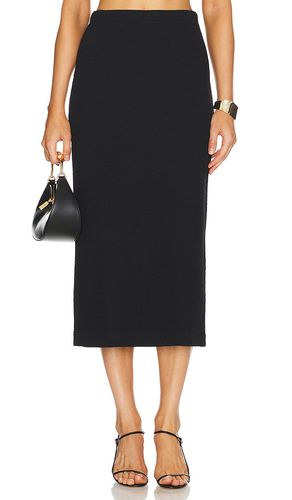 Falda midi textured en color talla L en - Black. Talla L (también en M, S, XL, XS) - Enza Costa - Modalova