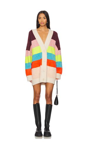 Gaan Striped Furry Cardigan in . Taglia M, S, XS - Essentiel Antwerp - Modalova