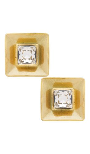 Pendientes square stud en color oro metálico talla all en - Metallic Gold. Talla all - Epifene - Modalova