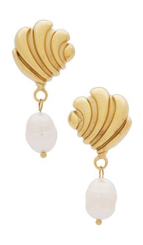 Pendientes swirl pearl en color oro metálico talla all en - Metallic Gold. Talla all - Epifene - Modalova