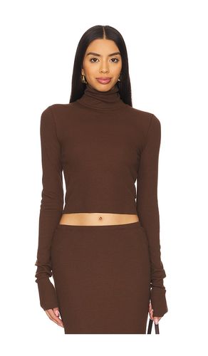 Cropped Fitted Turtleneck Top in . Size L. Also in M, XL - Eterne - Modalova
