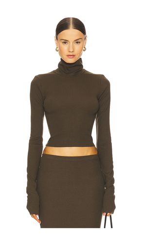 Cropped Fitted Turtleneck Top in . Size L. Also in XL - Eterne - Modalova