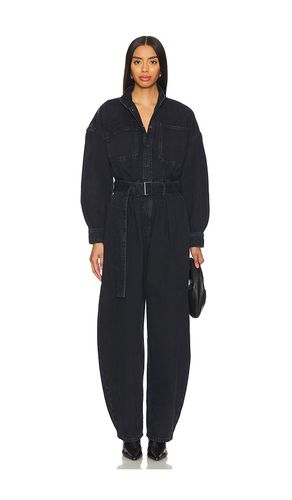 The cocoon jumpsuit en color negro talla L en - Black. Talla L (también en M, S, XL, XS) - FRAME - Modalova