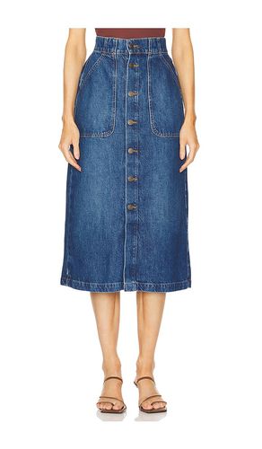 Falda midi con bolsillos modern en color denim-medium talla 24 en - Denim-Medium. Talla 24 (también en 25, 26, 27, 29, 31) - FRAME - Modalova