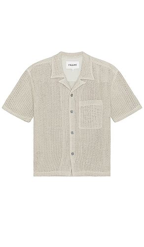 Open Weave Short Sleeve Shirt in . Size S, XL/1X - FRAME - Modalova