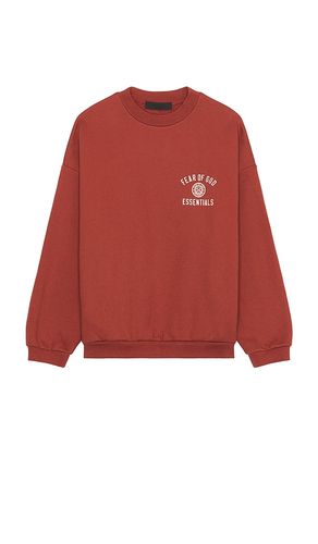 Cuello redondo fleece en color rojo talla L en - Red. Talla L (también en M, S, XL, XS) - Fear of God ESSENTIALS - Modalova