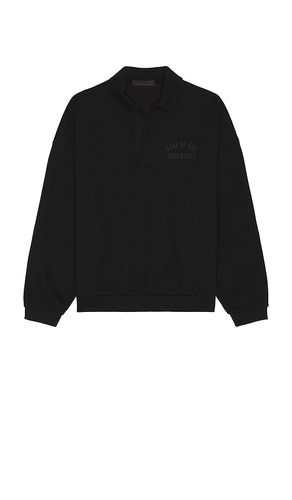 Fleece polo en color talla L en - Black. Talla L (también en M, S, XL) - Fear of God ESSENTIALS - Modalova