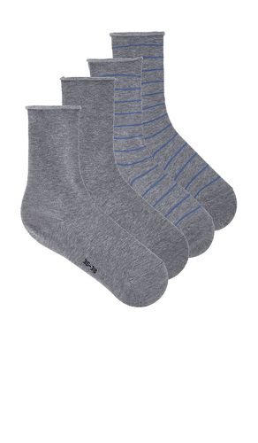 Calcetines happy stripe 2-pack en color gris talla 5-7.5 en - Grey. Talla 5-7.5 (también en 8-10.5) - FALKE - Modalova