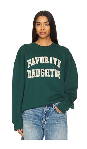 Sudadera collegiate en color verde oscuro talla L en - Dark Green. Talla L (también en M, S, XL, XS) - Favorite Daughter - Modalova