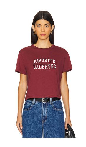 Camiseta cropped collegiate en color burgundy talla M en - Burgundy. Talla M (también en L, S, XL - Favorite Daughter - Modalova