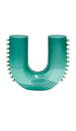 VASE PEARL U VASE IN TEAL & JADE in - Fazeek - Modalova