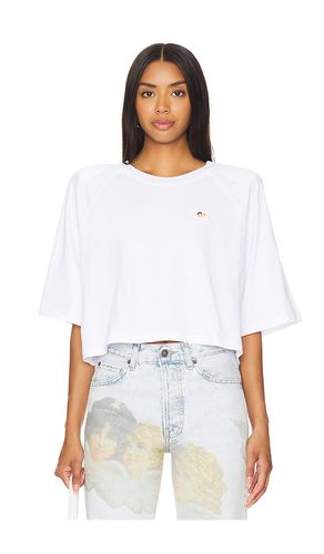 Angel patch cropped padded t-shirt in color size L in - . Size L (also in M, S, XS) - FIORUCCI - Modalova