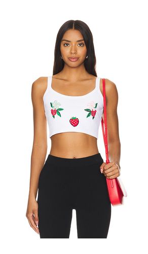 Embroidered Cropped Tank Top in . Taglia M, S, XS - FIORUCCI - Modalova