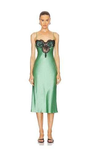 Vestido lencero frankie lace cupped en color verde talla L en - Green. Talla L (también en M, S, XS) - fleur du mal - Modalova