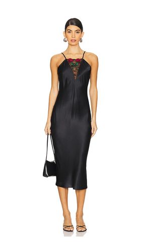 Bleeding Rose Embroidery Slip Dress in . Size M, S, XS - fleur du mal - Modalova