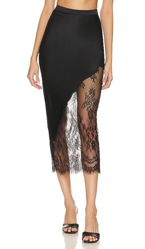 Silk And Chantilly Lace Skirt in . Taglia M, S, XS - fleur du mal - Modalova