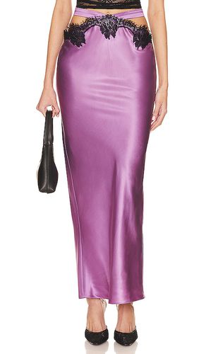 Falda cortada silk and lace en color morado talla 0 en - Purple. Talla 0 (también en 10, 2, 4, 6, 8) - fleur du mal - Modalova