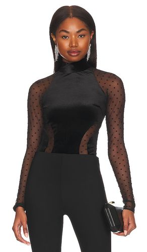 Body velvet and mesh en color talla M en - Black. Talla M (también en S, XS) - fleur du mal - Modalova