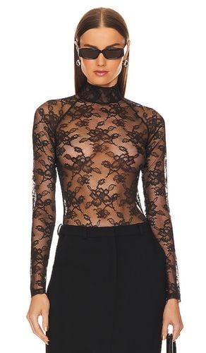 High Neck Lace Bodysuit in . Size M, XL - fleur du mal - Modalova