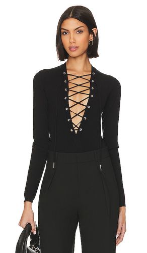 Plunge Lace Up Bodysuit in . Size S, XS - fleur du mal - Modalova