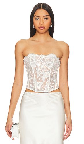 Floral Bow Embroidery Corset Top in . Size M, S, XS - fleur du mal - Modalova