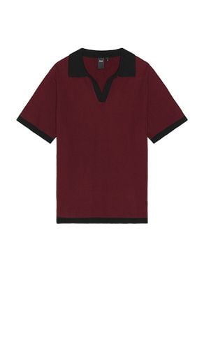 Perception open collar polo en color burgundy talla L en & - Burgundy. Talla L (también en M, S, XL/1X) - FORMER - Modalova