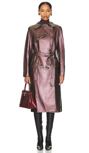 Celine Leather Trench Coat in . Taglia - FWRD Renew - Modalova