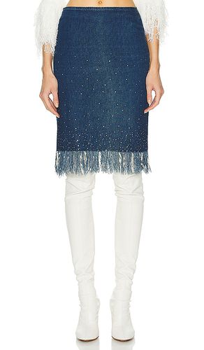 Fendi Denim Fringe Skirt in . Size - FWRD Renew - Modalova