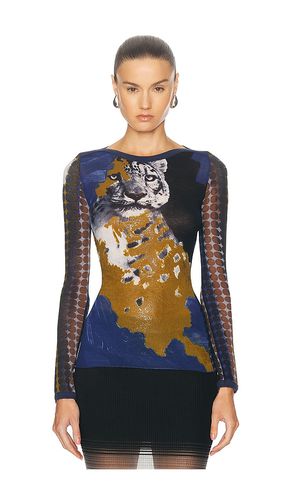 Jean paul gaultier long sleeve top en color azul marino talla M en - Navy. Talla M (también en ) - FWRD Renew - Modalova