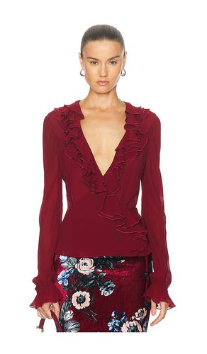 Dior silk wrap top en color talla 42 en - . Talla 42 (también en ) - FWRD Renew - Modalova